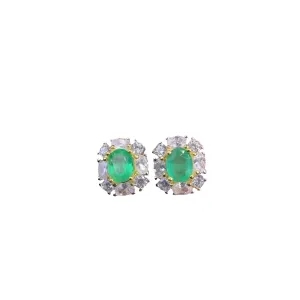 Stylish Emerald Stud Earrings