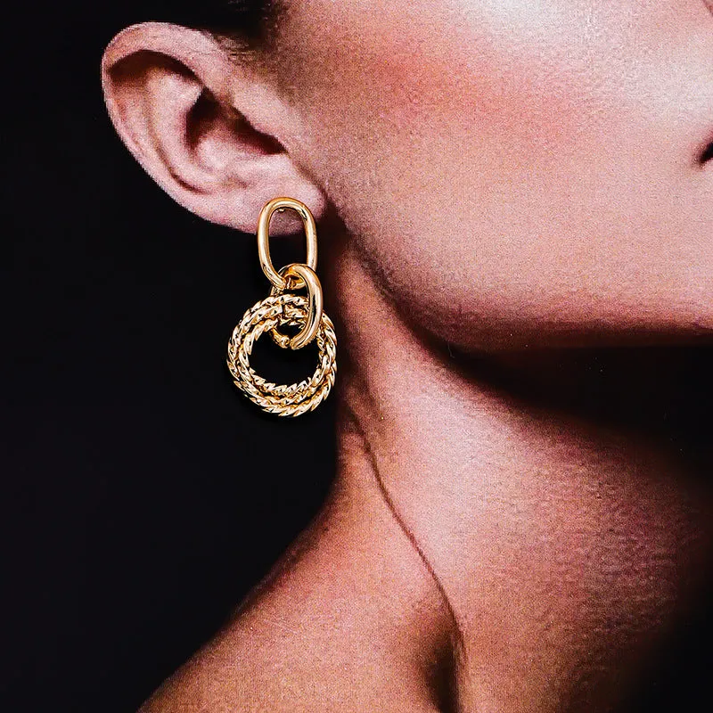 Stylish French Minimalist Metal Earrings for Women