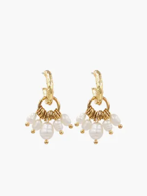 Stylish Metal Pearl Tassel Earrings