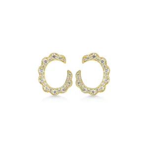 Stylish Scallop Front & Back Hoops