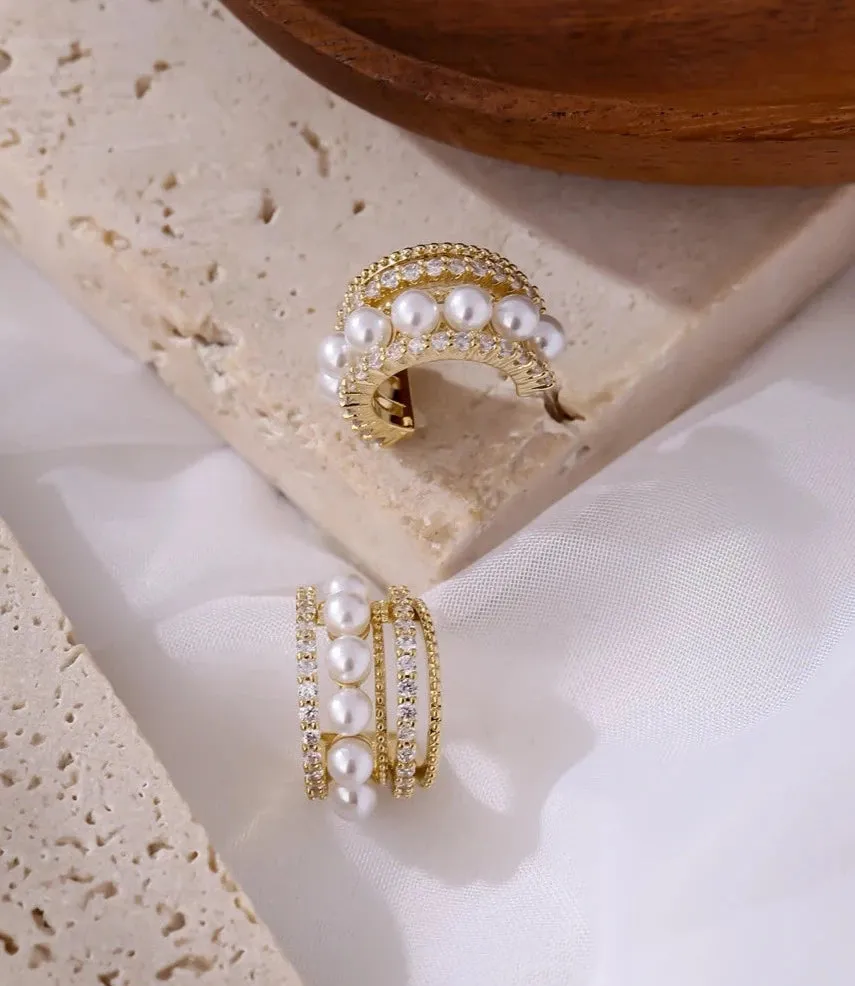 Stylish Statement Pearl Earrings