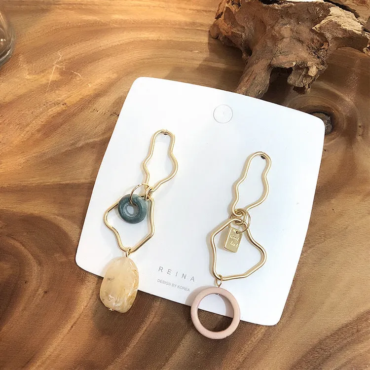 Stylish Wooded long earrings