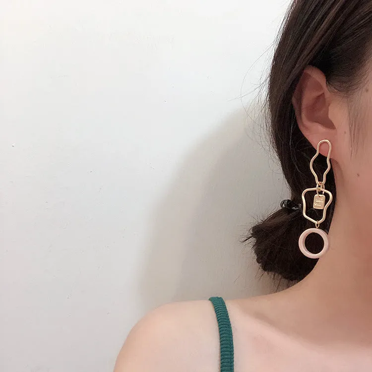 Stylish Wooded long earrings