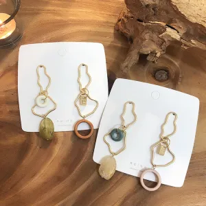 Stylish Wooded long earrings