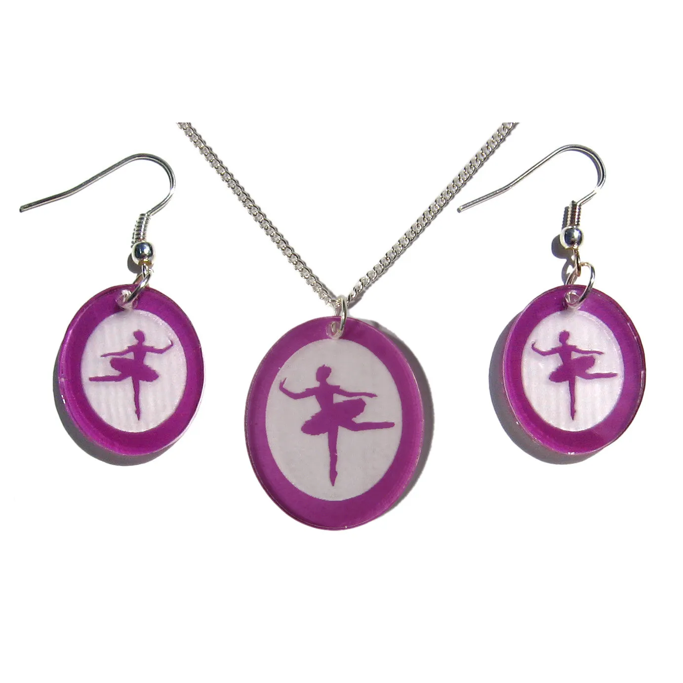 Sugar Plum Fairy Silhouette Pendants