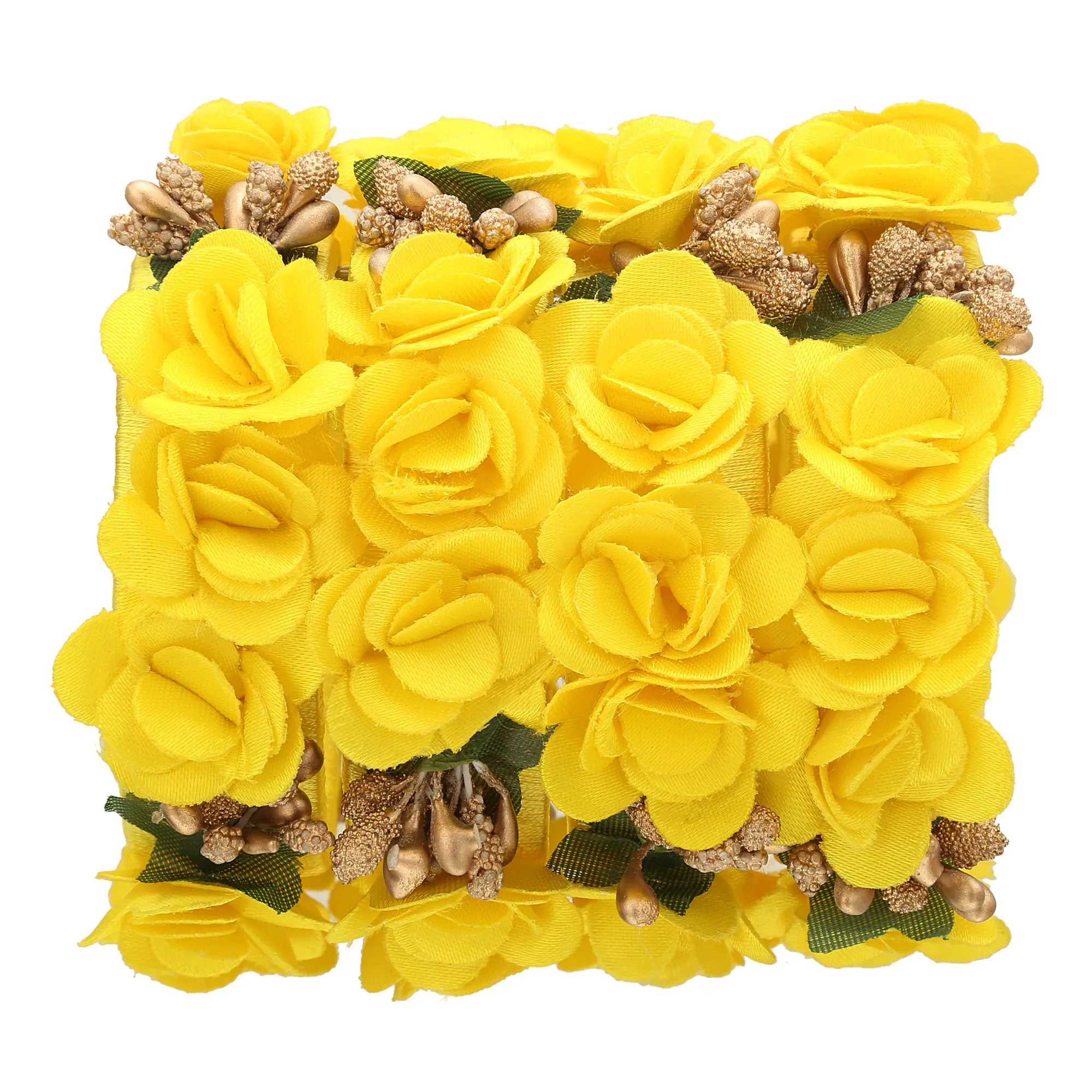 Sukriti Beautiful Handcrafted LemonYellow Flower Designer Silk thread Bridal Chuda Wedding Bangles for Women – Set of 22