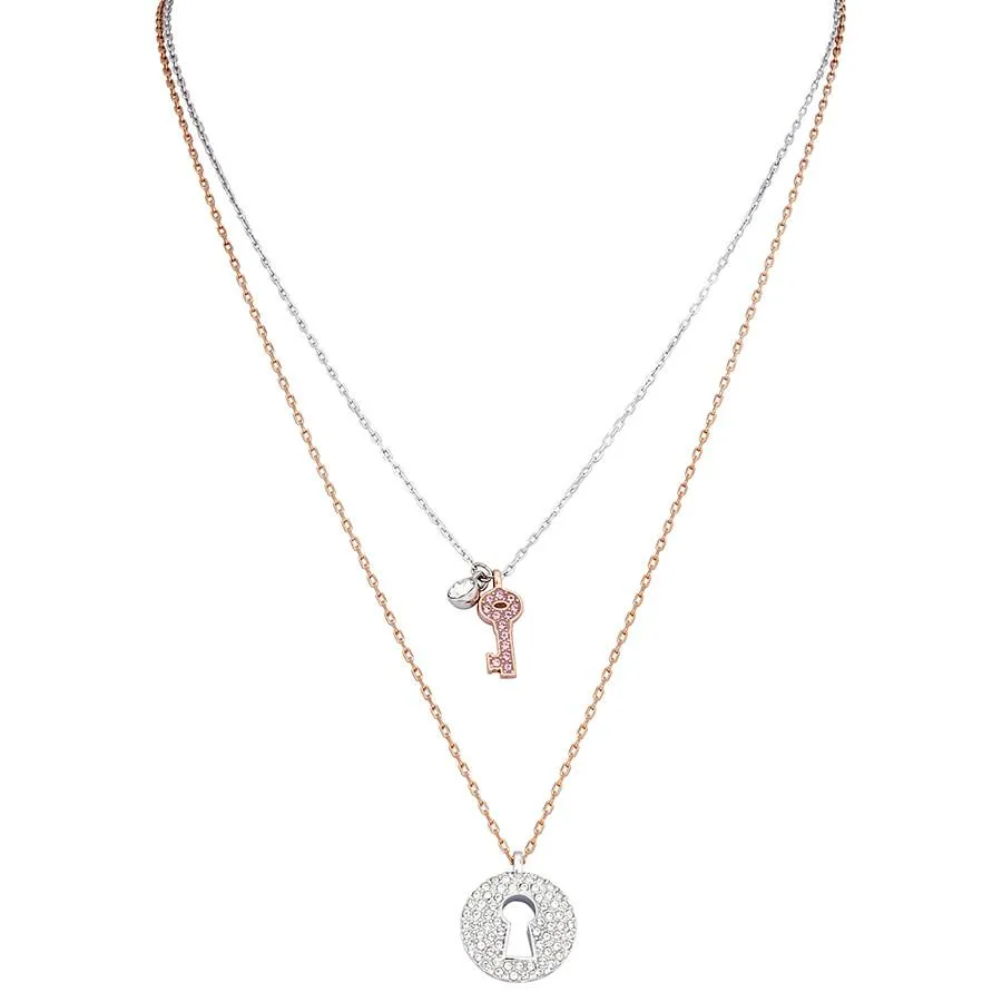 SWAROVSKI Crystal Wishes Key Pendant Set - Pink #5272240