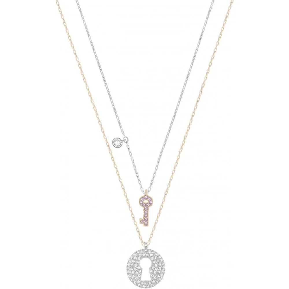 SWAROVSKI Crystal Wishes Key Pendant Set - Pink #5272240