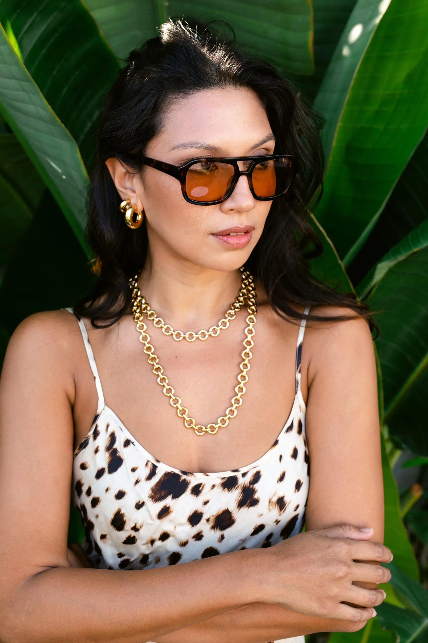 Talis Chains Gold Chubby Link Choker Necklace