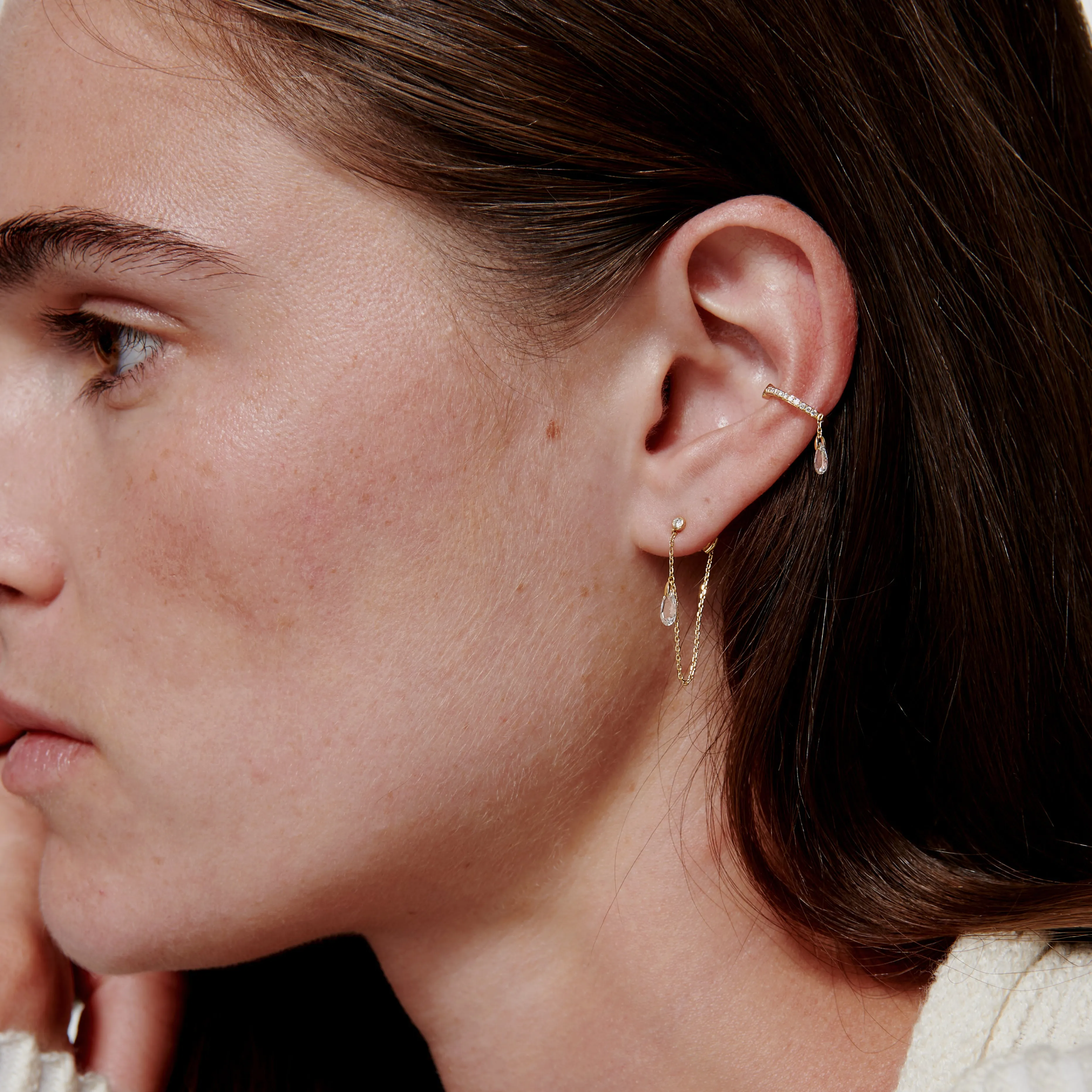 Tear pure drop earrings