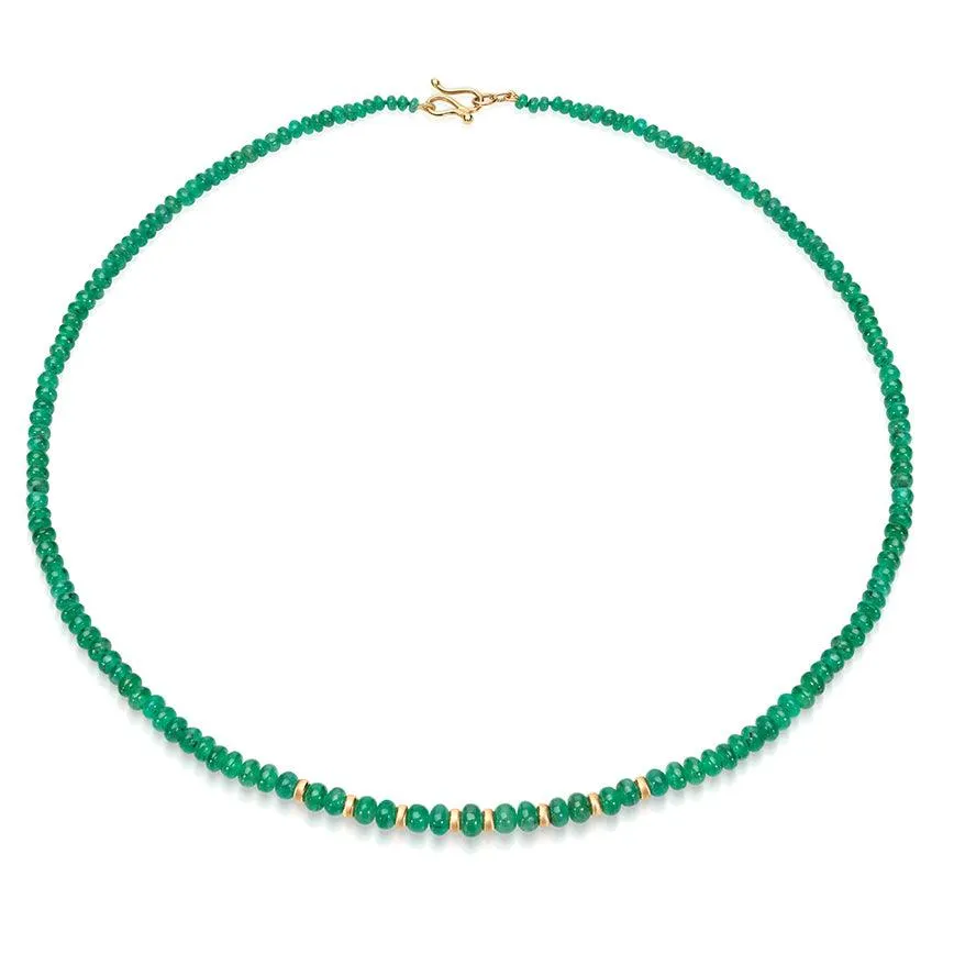 Temple Emerald Bead Necklace