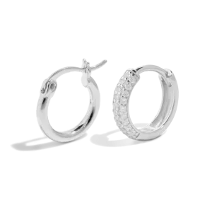 THE TREASURE HOOP SET - sterling silver