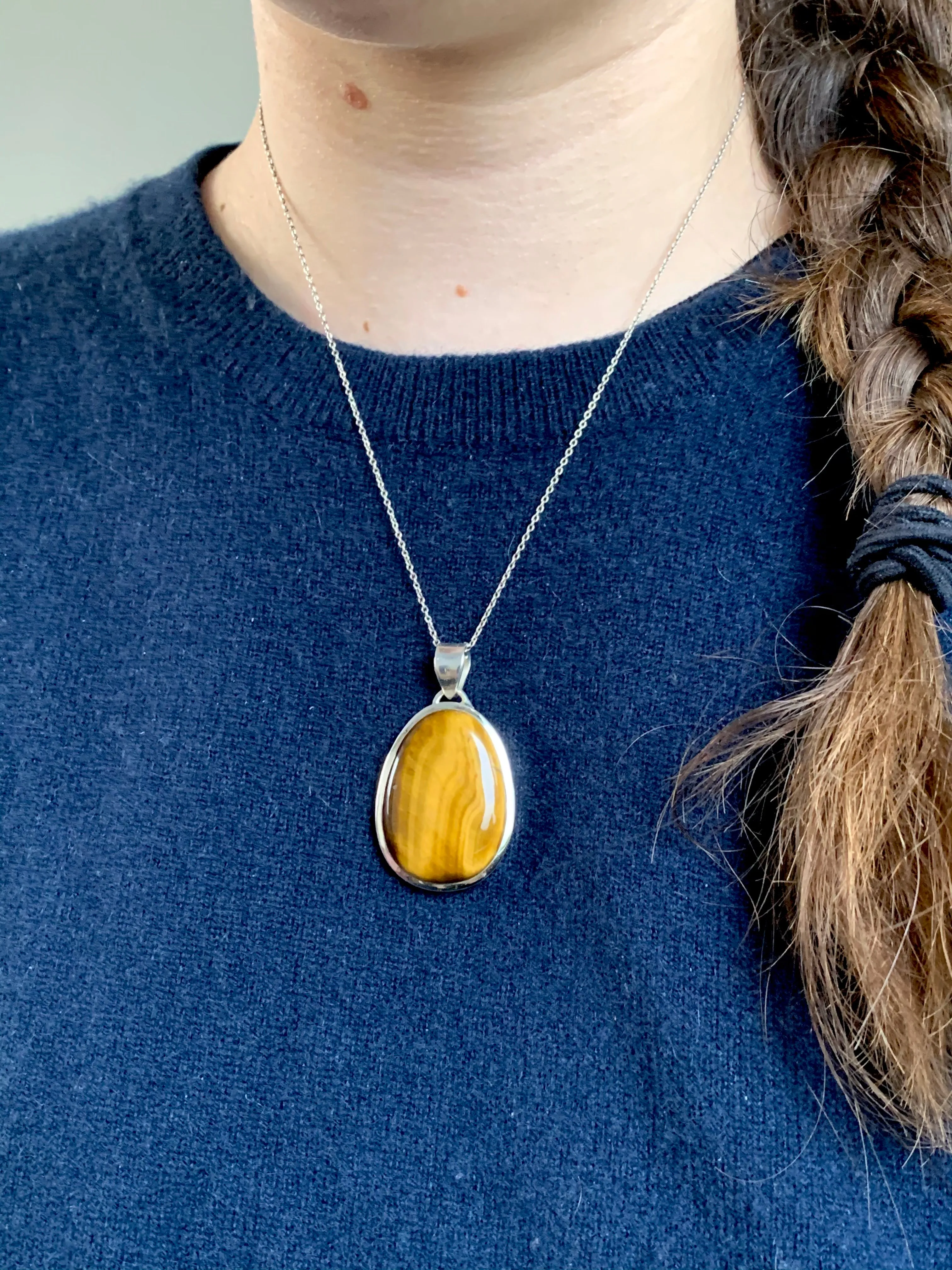 Tiger’s Eye Naevia Pendant - Pear Shape