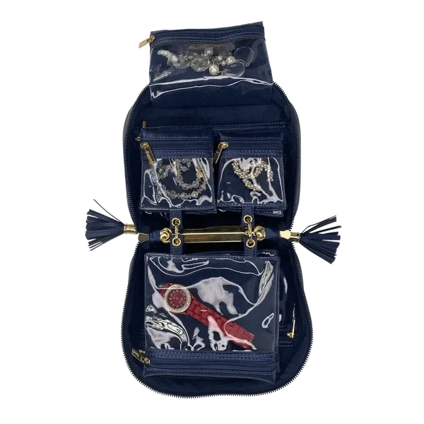 Trinity Jewelry Case - Greek Navy