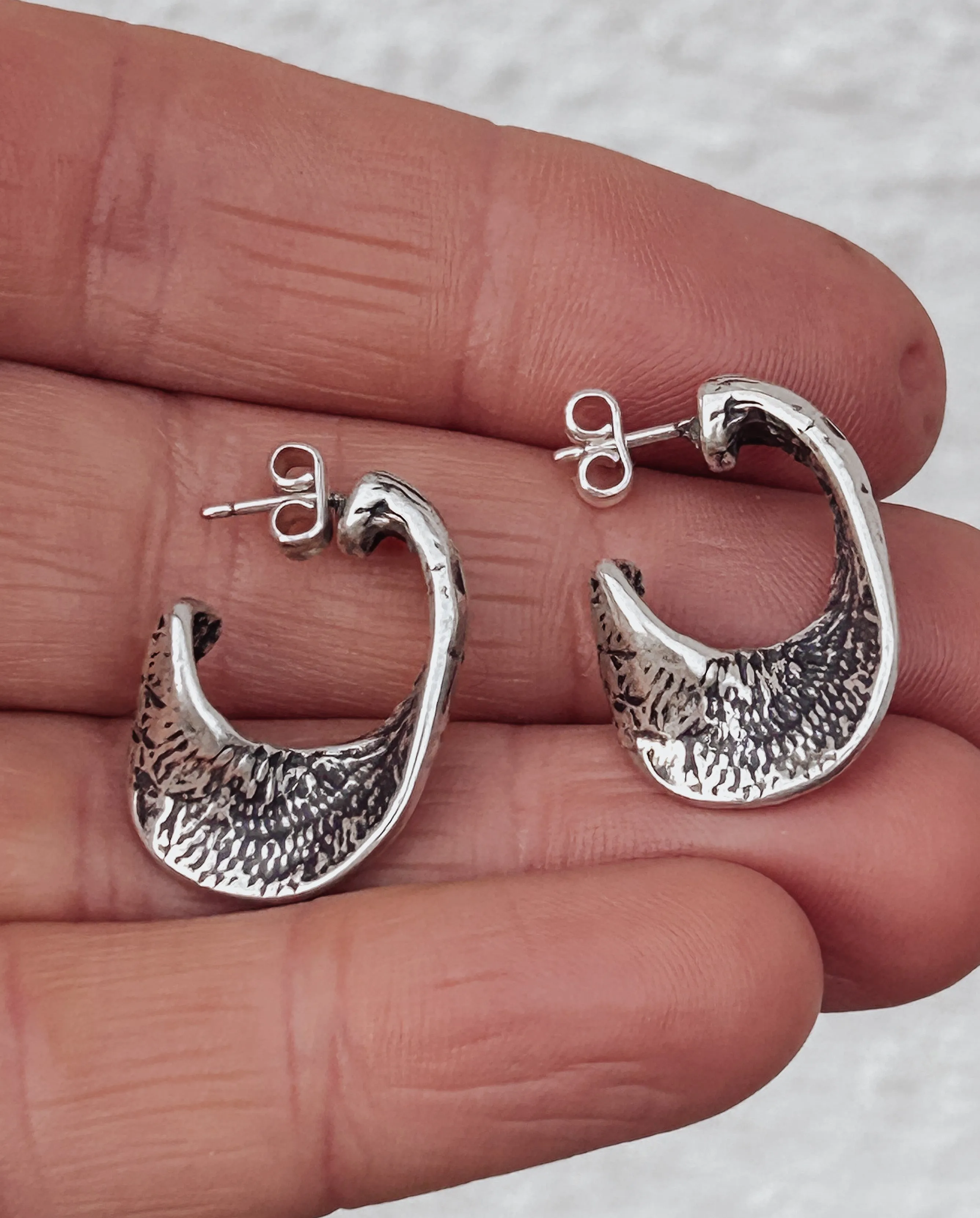 Twisted Teardrop Hoops