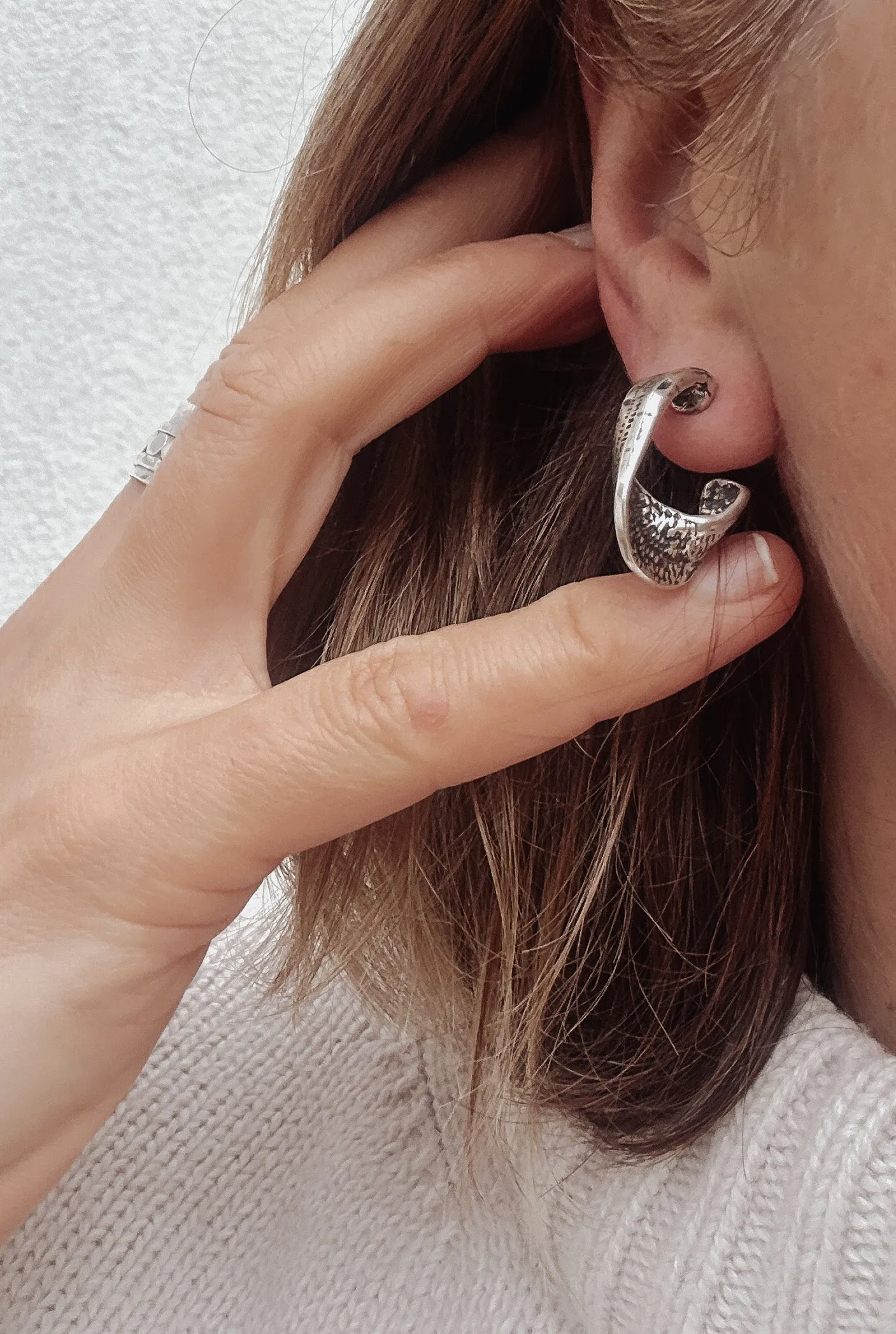 Twisted Teardrop Hoops