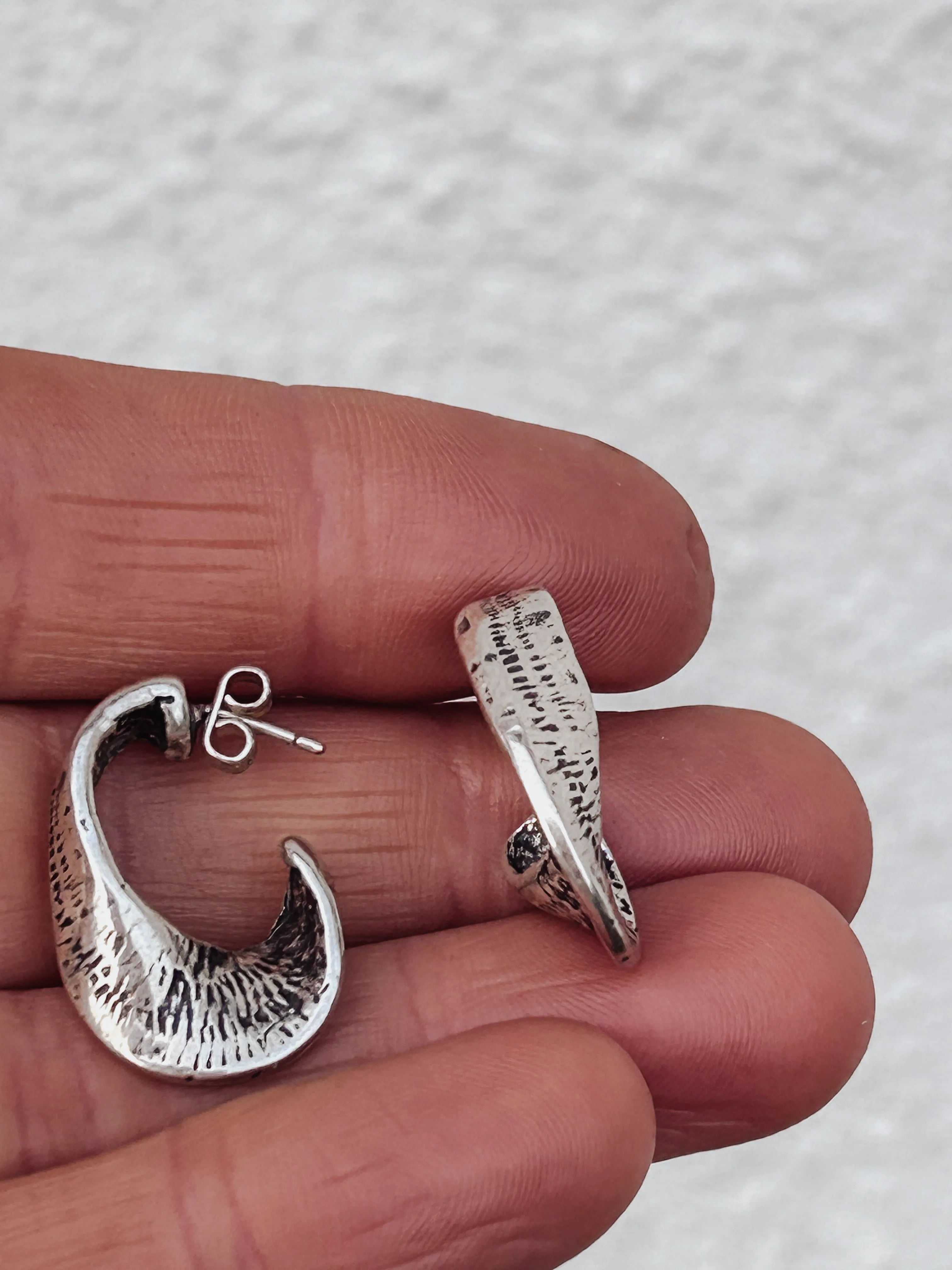 Twisted Teardrop Hoops