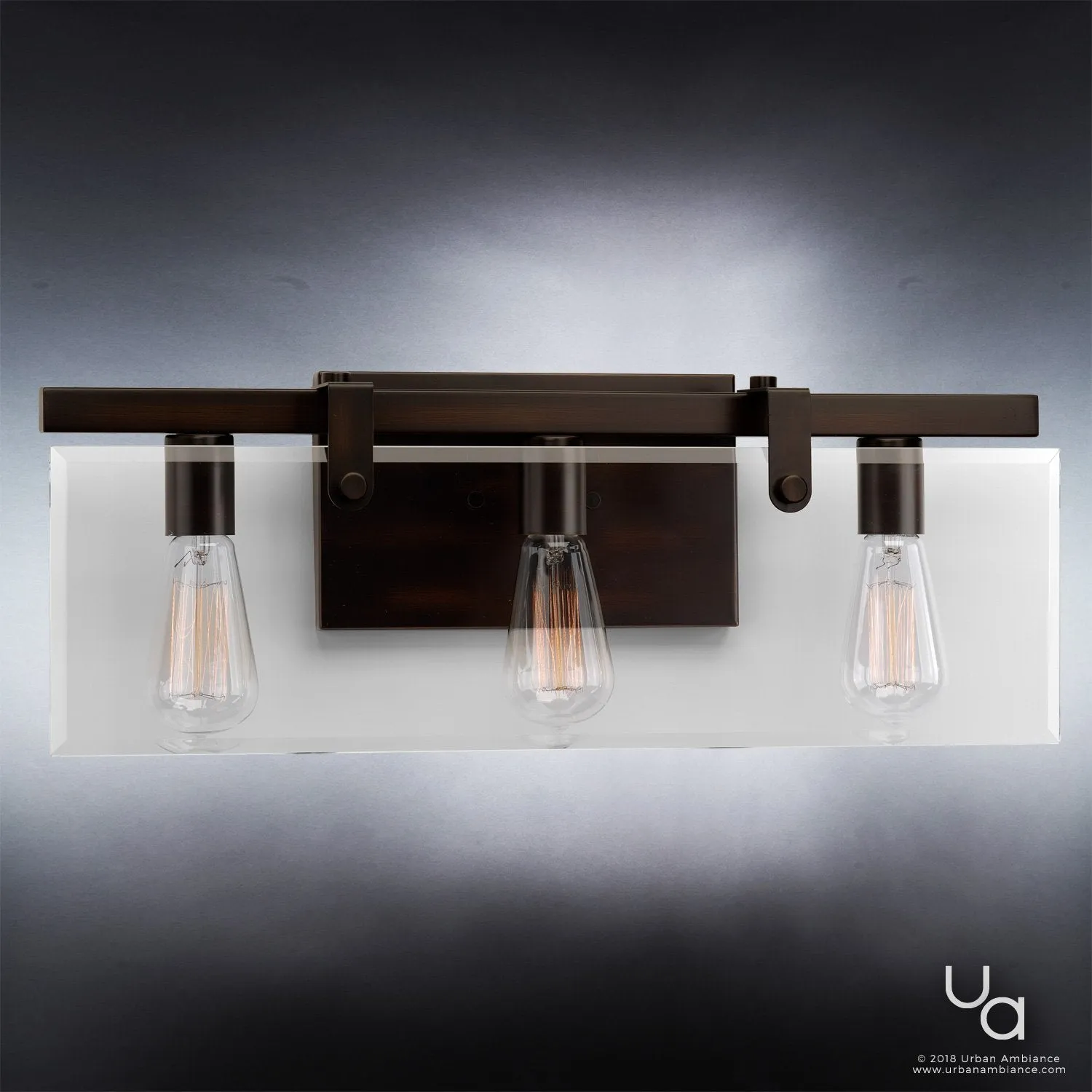 UHP2450 Modern Farmhouse Modern Bath Fixture, 8-3/8"H x 22-3/4"W, Olde Bronze Finish, Bristol Collection