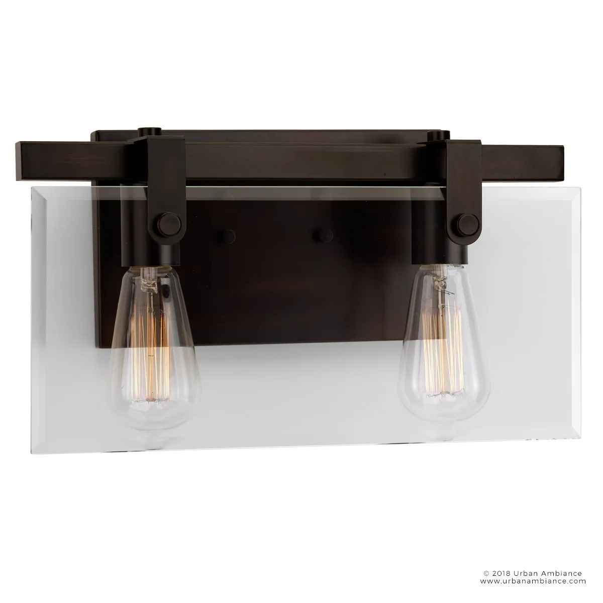 UHP2452 Modern Farmhouse Modern Bath Fixture, 8-3/8"H x 14-7/8"W, Olde Bronze Finish, Bristol Collection