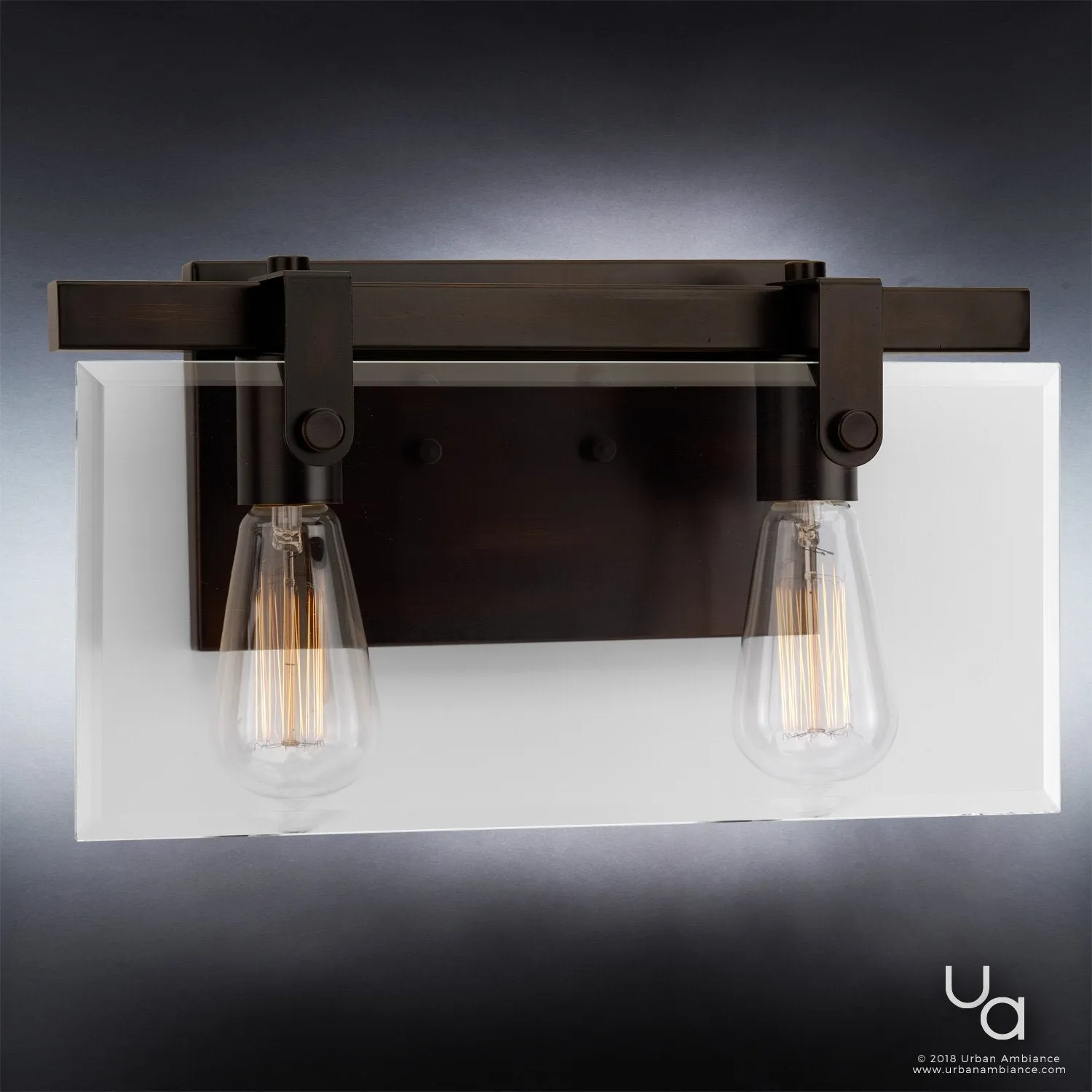 UHP2452 Modern Farmhouse Modern Bath Fixture, 8-3/8"H x 14-7/8"W, Olde Bronze Finish, Bristol Collection