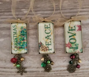 Unique Holiday Christmas Ornaments Love Peace