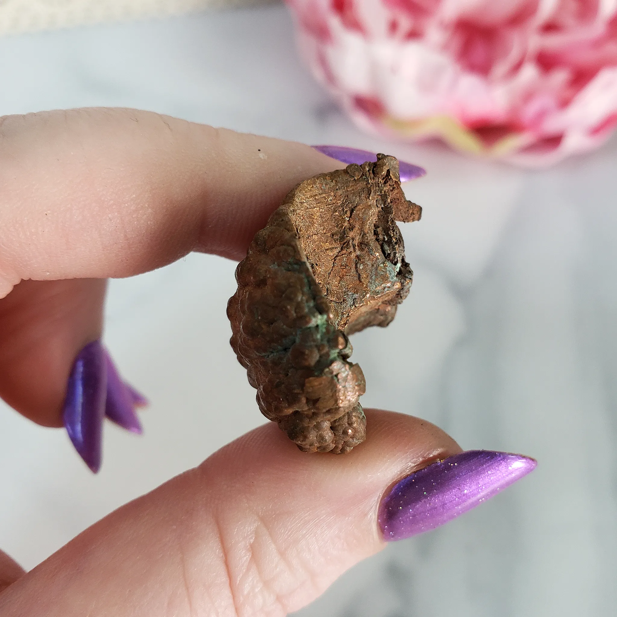 Unique Native Copper Nugget Formation Natural Gemstone | 1.4 oz | Saddle