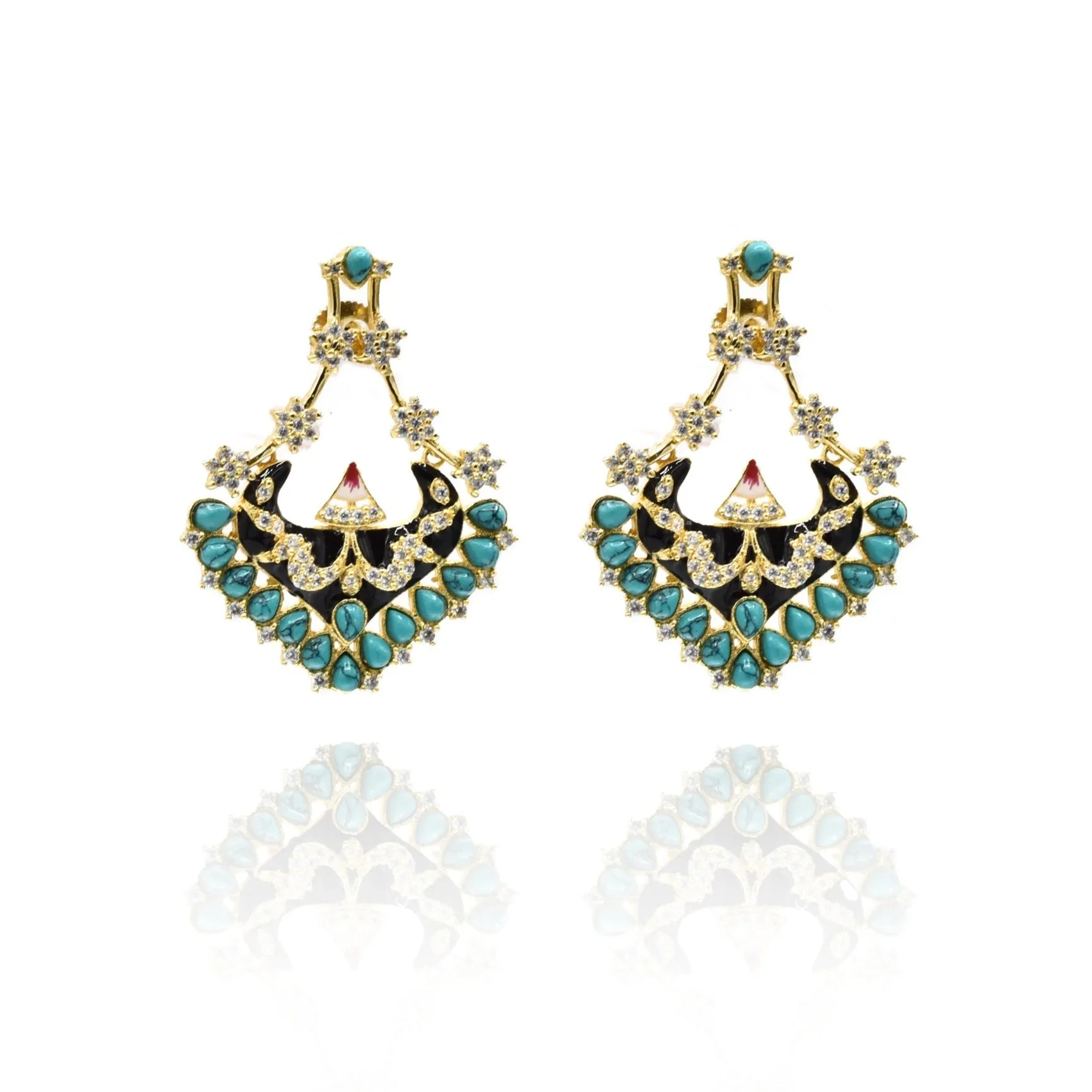 Vaidehi Meenakari Studded Earrings