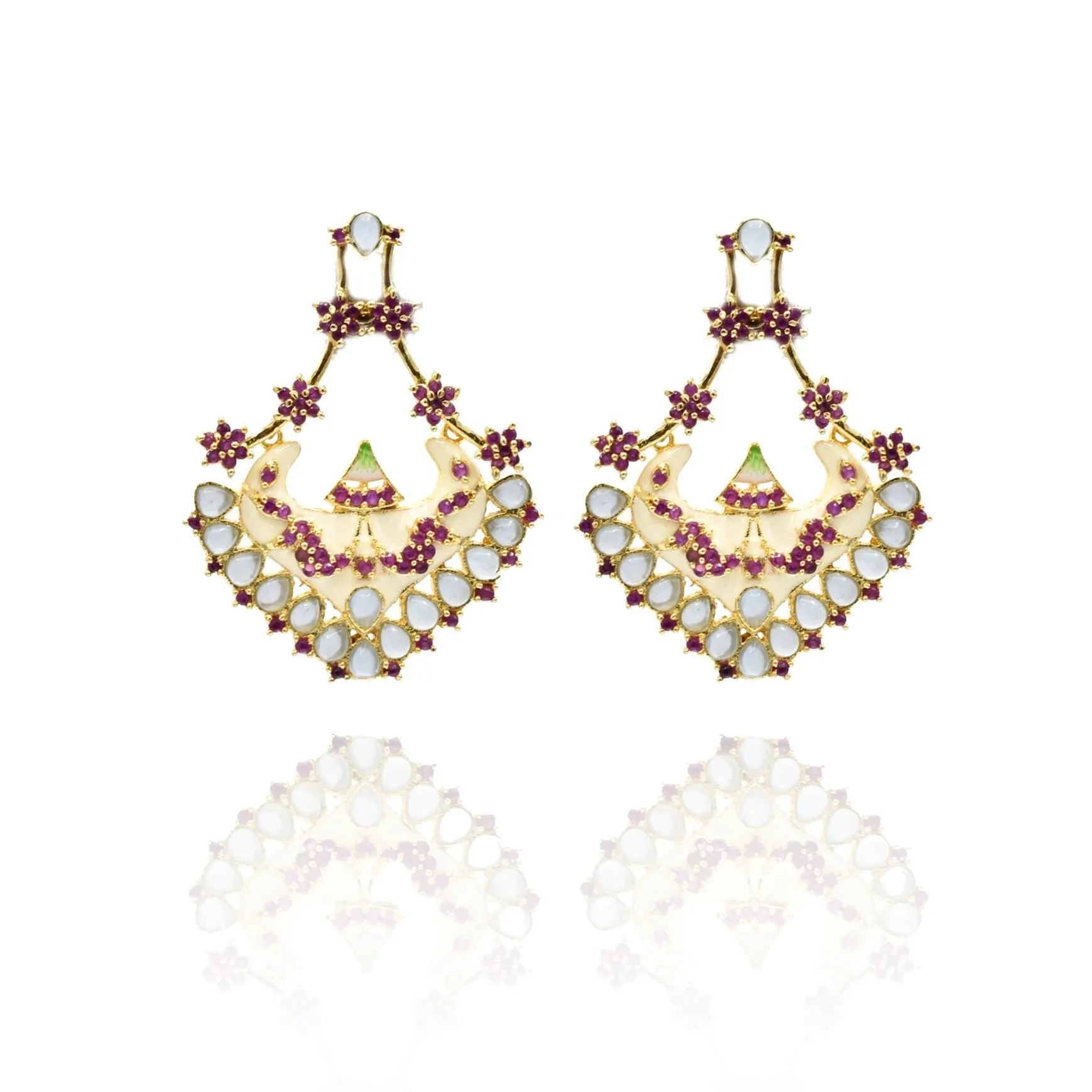 Vaidehi Meenakari Studded Earrings