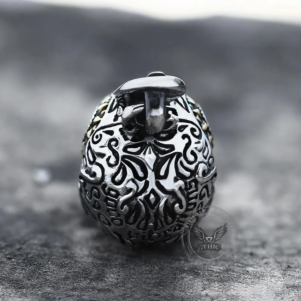 Vintage Cross Sugar Skull Pendant