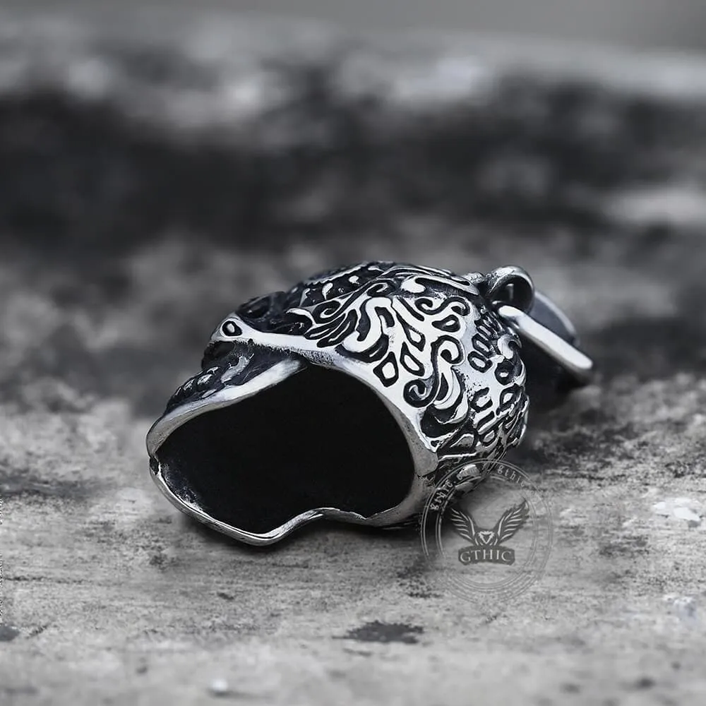 Vintage Cross Sugar Skull Pendant