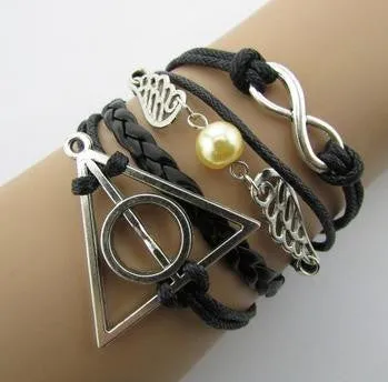 Vintage Pulseras Love Heart Leather wrap Bracelets men Jewelry For Women Owl Anchor handmade bangles bohemian bijoux femme