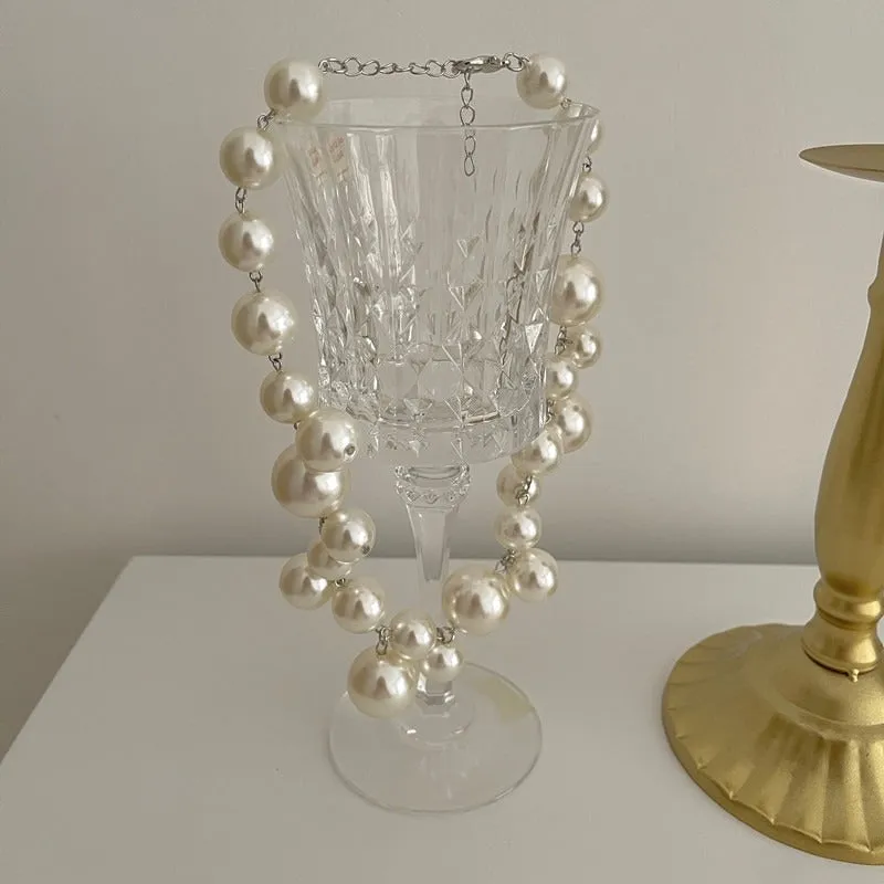 Wondrous Oversized Pearl Adorned Statement Necklaces