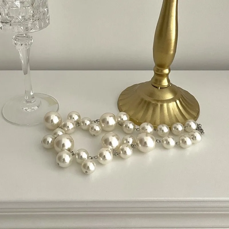 Wondrous Oversized Pearl Adorned Statement Necklaces