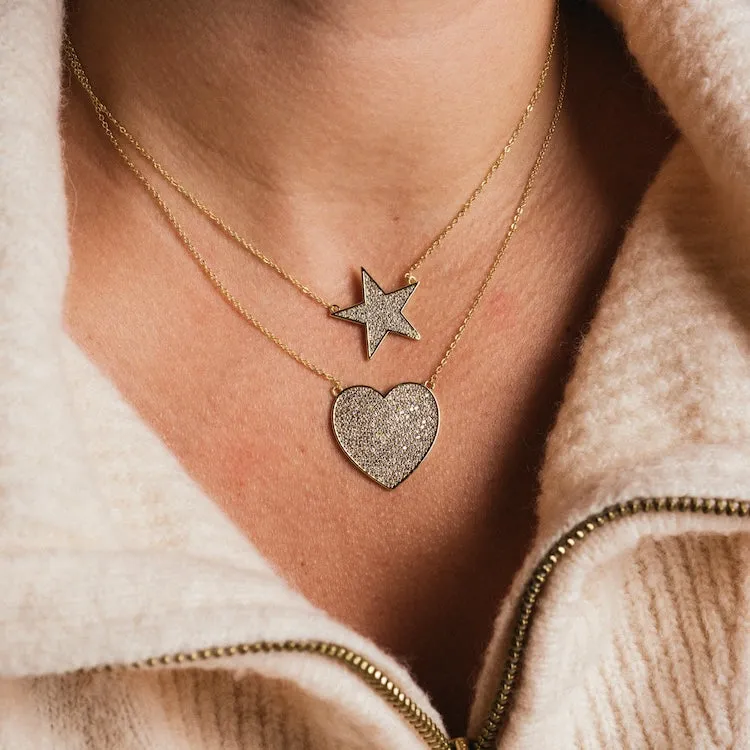 You Have My Whole Heart Pave Necklace