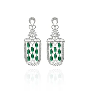 Zoe Zirconia Green Earrings